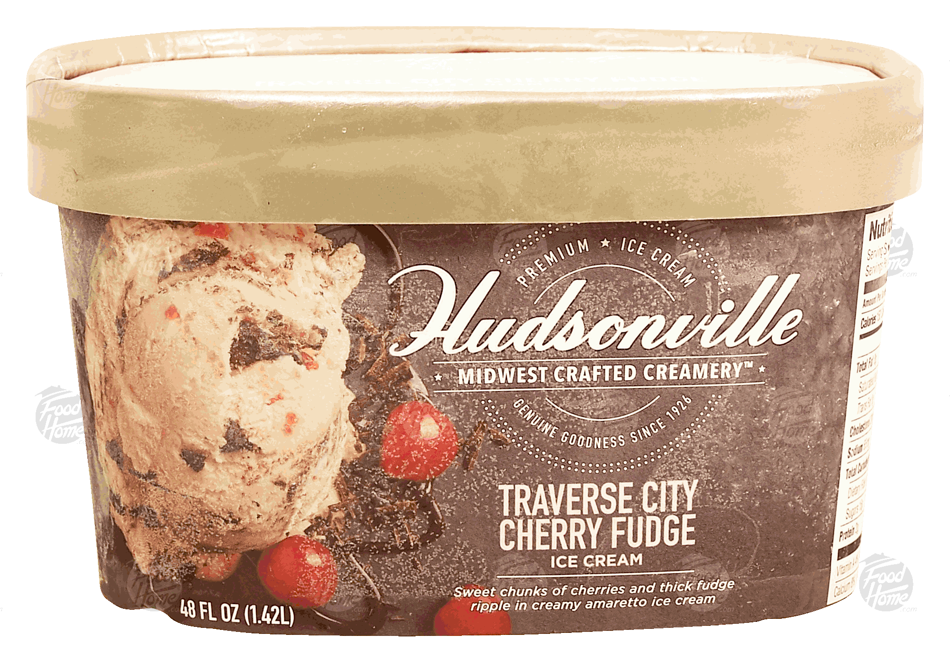 Hudsonville Midwest Crafted Creamery traverse city cherry fudge ice cream Full-Size Picture